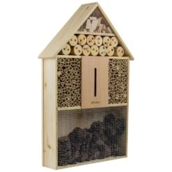 Woodside Standing Wooden Insect Hotel With Ground Stakes, Outdoor Bug/Bee House -Serene Spaces KP5QBSOBGMP