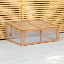 Woodside Outdoor Wooden Plant/Flower/Vegetable Cold Frame Growhouse, Medium 100cm -Serene Spaces KVKVSGTU3TN