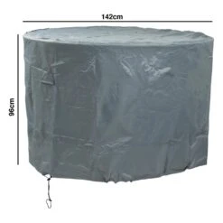 Woodside Waterproof Heavy Duty Protective Outdoor Rattan Round Patio Set Cover -Serene Spaces LJEBDPVM24O