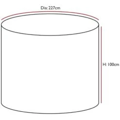 Oxbridge Large Round Patio Set Waterproof Cover GREY 7 Oxbridge Large Round Patio Set Waterproof Cover GREY -Serene Spaces LN2FBBE4WCE