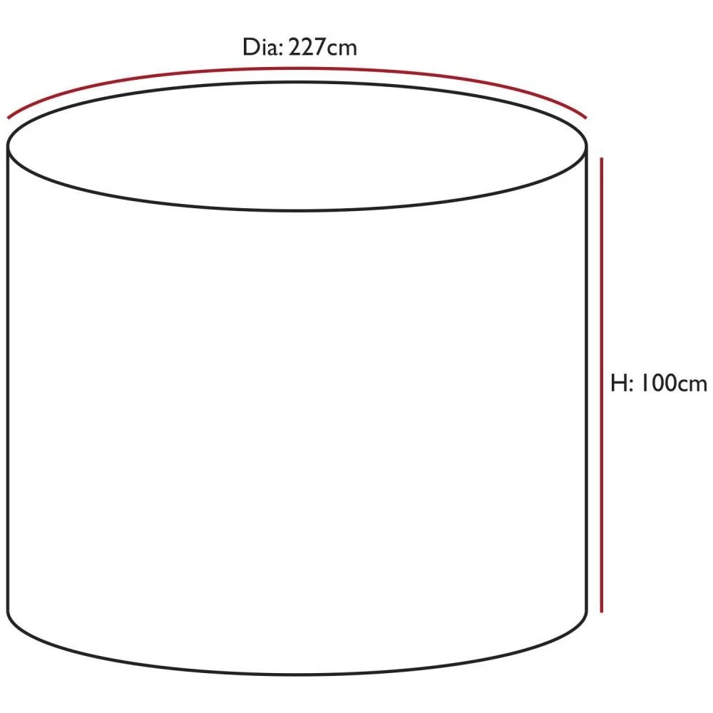 Oxbridge Large Round Patio Set Waterproof Cover GREY 5 Oxbridge Large Round Patio Set Waterproof Cover GREY - Image 3