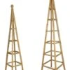 Woodside Wooden Garden Obelisk Pyramid Plant Support Trellis Climbing Frame -Serene Spaces MEGIZVYBWTE