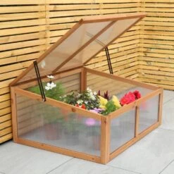 Woodside Outdoor Wooden Plant/Flower/Vegetable Cold Frame Growhouse, Medium 100cm -Serene Spaces MMALHPFD0BB