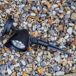 6 X Solar Spot Lights Sun Powered 3 LED Garden Outdoor Garden Lamps Woodside -Serene Spaces MWIXPD5M2MK