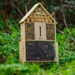 Woodside Standing Wooden Insect Hotel With Ground Stakes, Outdoor Bug/Bee House -Serene Spaces NDLZY1U5Q4S