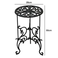 Woodside Heavy Duty Cast Iron Indoor/Outdoor Home/Garden Plant Pot Display Stand -Serene Spaces OCYS1L0XKPP