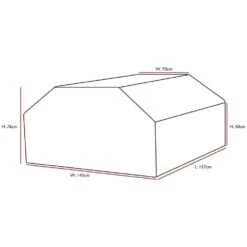 Woodside 6 Seater Square Picnic Table Waterproof Cover GREEN -Serene Spaces OMBWTWMURSY