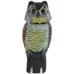 2 X Woodside Large Realistic Bird/Pigeon/Crow Owl Decoy With Rotating Head -Serene Spaces PHRQF5GJPVV