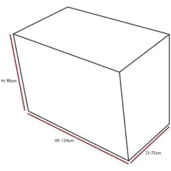 Woodside Wagon/Trolley Barbecue Cover BLACK -Serene Spaces PJIGZBATFIL