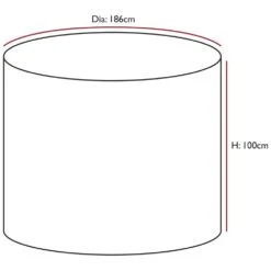 Oxbridge Medium Round Patio Set Waterproof Cover GREEN -Serene Spaces PN3MMIG5DE4