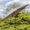 Woodside Large 2.7m Garden Parasol Umbrella With Winding Crank & Tilt Coffee -Serene Spaces PTGTZCAH2DC
