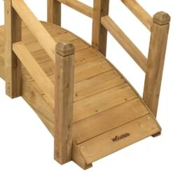 Woodside Wooden Decorative Garden Bridge Ornament For Ponds/Streams/Borders, 1.2m -Serene Spaces QAYYYH4J4AY