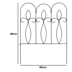 Woodside Felbrigg Metal Garden Border Edging, Outdoor Lawn Fencing, 3m Total Length, Pack Of 5 -Serene Spaces QDLY0JJDXY4