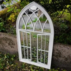 Woodside Truro XL Decorative Arched Outdoor Garden Mirror, W: 64cm X H: 117.5cm -Serene Spaces QKZRCWIXH2B