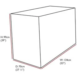 Oxbridge Black 2 Seater 1.34m 4ft Waterproof Outdoor Garden Bench Furniture Cover -Serene Spaces QLL0AAUOO02