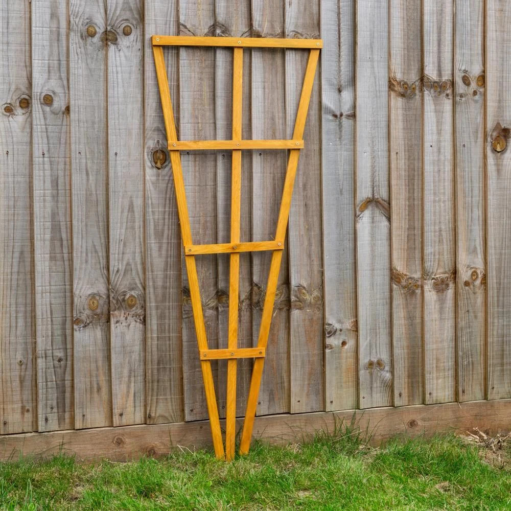 Woodside 1.2m Wooden Garden Fan Trellis, Climbing Plant/Flower Support- 2 Pack 4 Woodside 1.2m Wooden Garden Fan Trellis, Climbing Plant/Flower Support- 2 Pack - Image 2