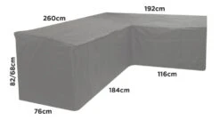 Woodside Green L Shape Outdoor Dining Waterproof Patio Set Cover Rattan -Serene Spaces R0TK10121TD