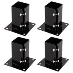 Woodside Bolt Down Fence Post Holder - 75mm X 75mm X 150mm -Serene Spaces RLANFT0I0EQ