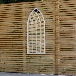 Woodside Rathen XL Decorative Arched Outdoor Garden Mirror, H: 115cm X W: 50cm -Serene Spaces S5BATLPI2WE