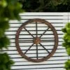 Woodside Decorative Rustic/Vintage Garden Wooden Wagon Wheel Ornament -Serene Spaces SO14LF2ZISN