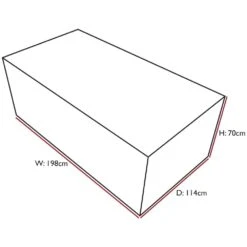 Woodside 8 Seater Rectangular Garden Patio Table Cover Furniture Waterproof -Serene Spaces TXTON1EHMNL