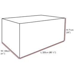 Oxbridge Green Large Table Waterproof Outdoor Garden Furniture Cover 9 Oxbridge Green Large Table Waterproof Outdoor Garden Furniture Cover -Serene Spaces UGJHMKT0S02