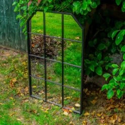 Woodside Ayton XL Decorative Rectangle Outdoor Garden Mirror, W: 70cm X H: 100cm -Serene Spaces UO2IVERZWXT