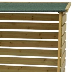 Woodside Treated Wooden Heavy Duty Log Store Garden Storage Shed -Serene Spaces UO5VPLNRAGA