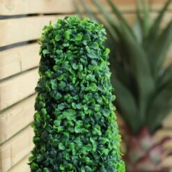 Woodside Topiary Obelisk Leaf Effect, Green 2ft Indoor Outdoor Decor (pack Of 2) -Serene Spaces W0HFIYYJABV