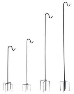 Woodside Garden Shepherd Hook 5 Forked Base, Hanging Bird Feeder/Lantern Pole