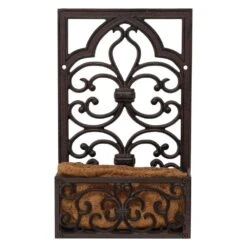 Woodside Cast Iron Wall Mounted Hanging Garden Planter Basket With Coco Liner -Serene Spaces XOLMHF5NZKS