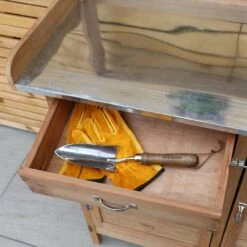 Woodside Fritton Potting/Planting Bench With Cabinet, DIY Workstation Table -Serene Spaces XRNFRNBBECR