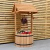Woodside Wooden Ornamental Garden Plant/Flower Wishing Well Planter -Serene Spaces XWD1Z2FKWR3