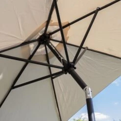 Woodside Large 2.7m Garden Parasol Umbrella With Winding Crank & Tilt Sand -Serene Spaces YHPKJWUFGW2