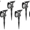 6 X Solar Spot Lights Sun Powered 3 LED Garden Outdoor Garden Lamps Woodside