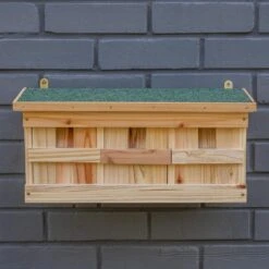 Woodside Wooden Nesting Wild Bird Box, Sparrow Colony Terrace, Removable Fronts -Serene Spaces YJ1QZFUQ5V0