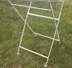 Maribelle Folding Garden Patio Furniture Set Round Table And Two Square Chairs -Serene Spaces YSBE2POGPUH