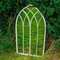 Woodside Ealing XL Decorative Arched Outdoor Garden Mirror, W: 60cm X H: 110cm -Serene Spaces YWPBZIABRNS