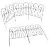 Woodside Felbrigg Metal Garden Border Edging, Outdoor Lawn Fencing, 3m Total Length, Pack Of 5 -Serene Spaces Z4Q3WIHJU43