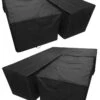 Woodside Black L Shape Outdoor Dining Waterproof Patio Set Cover Rattan -Serene Spaces ZMZ5K0RIJAJ